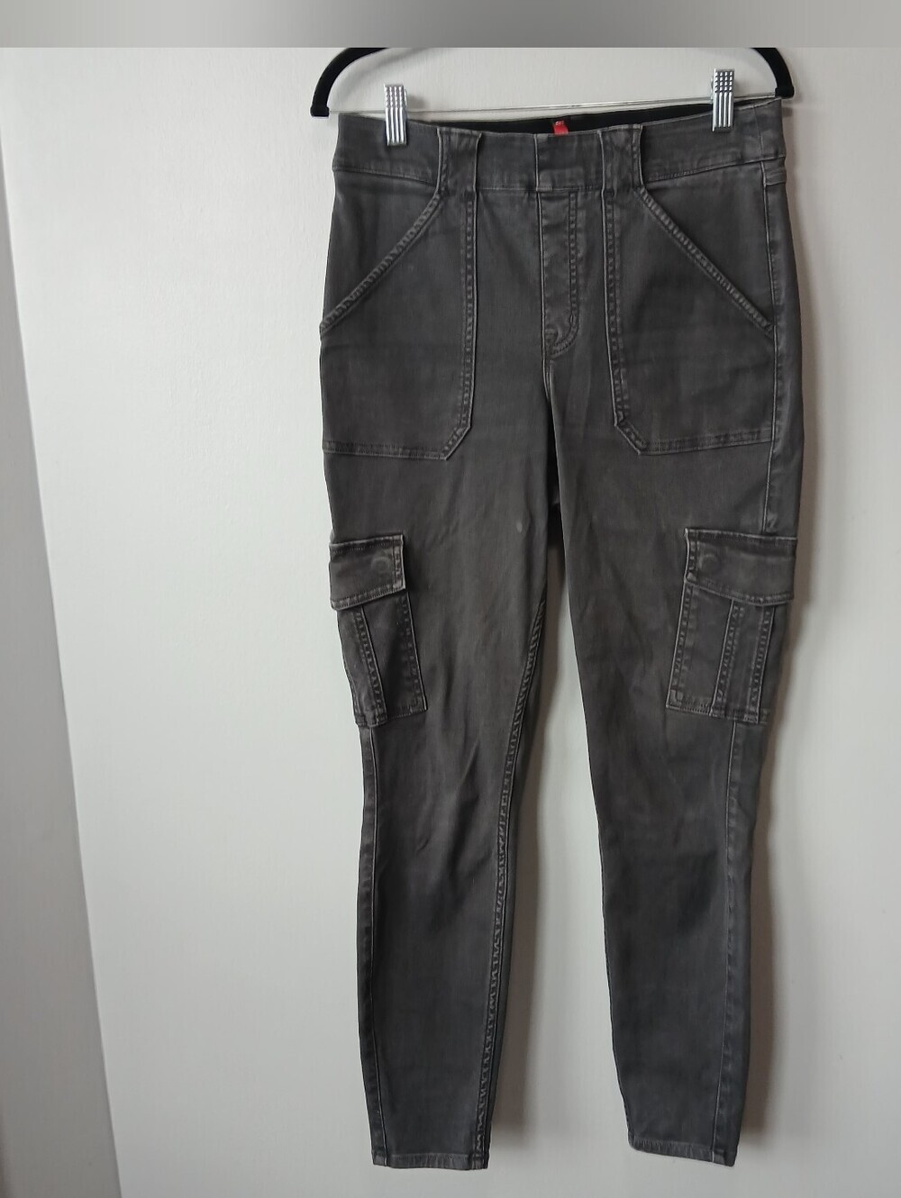Spanx Dark Gray Denim Leggings Womens Large Grunge Streetwear Casual